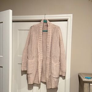 Johnny Was Blush Open-Knit Cardigan